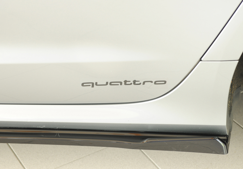Zijskirts passend voor Audi A6 (4G/C7): 11.10-08 glans zwart