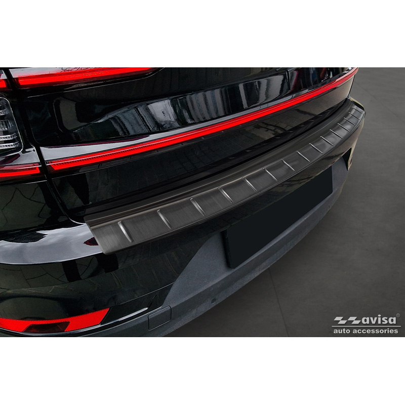 Black Stainless Steel Rear bumper protector  Polestar 2 2019-2023 & Facelift 2023- 'Ribs'