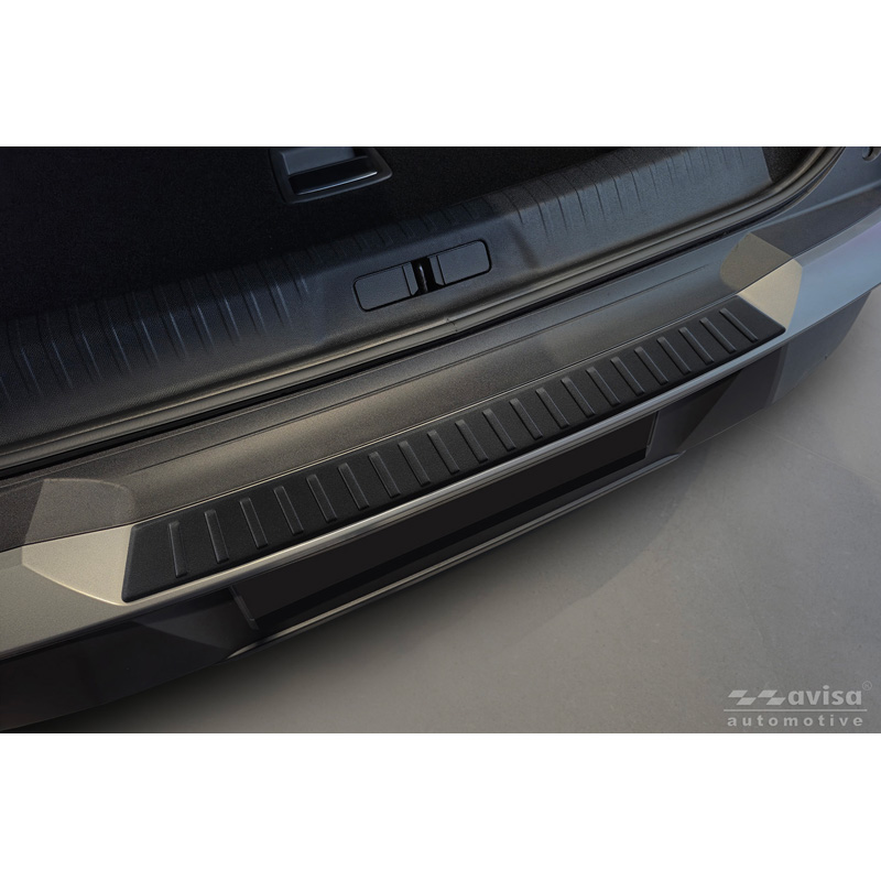 Avisa Matt Black Stainless Steel Rear bumper protector  Peugeot 3008 III 2024- 'Ribs'