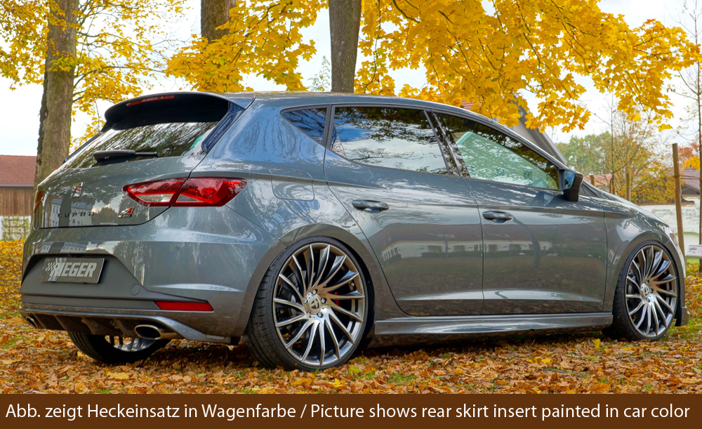 Diffusor Rieger Glossy Black Seat Leon Cupra 5F 14-17