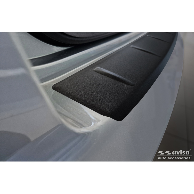 Matt Black Stainless Steel Rear bumper protector  Skoda Kamiq Facelift 2024- 'Ribs'