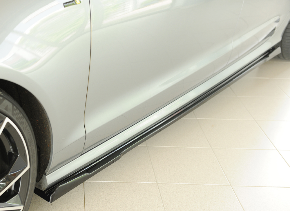 Zijskirts passend voor Audi A6 (4G/C7): 11.10-08 glans zwart