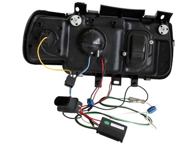 Headlights VW Polo 6N Dayline Devil Eyes Black