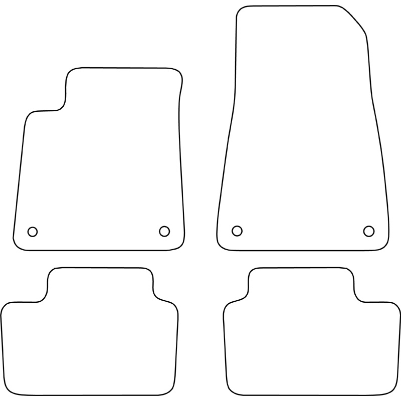 Set velour car mats  Polestar 2 (EV) 2019-