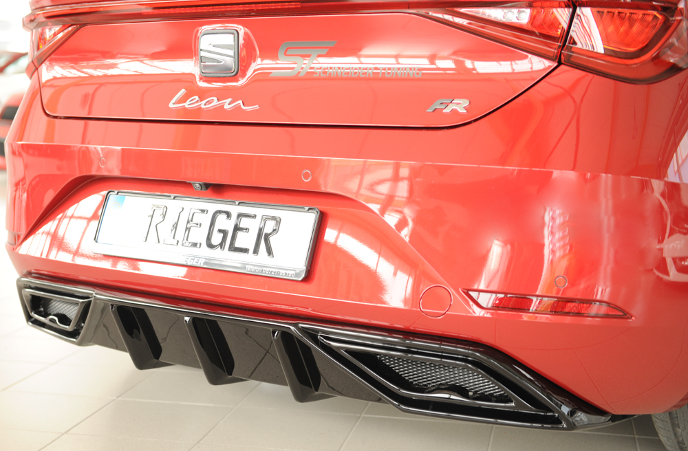 Diffuser passend voor Seat Leon KL Rieger glans zwart