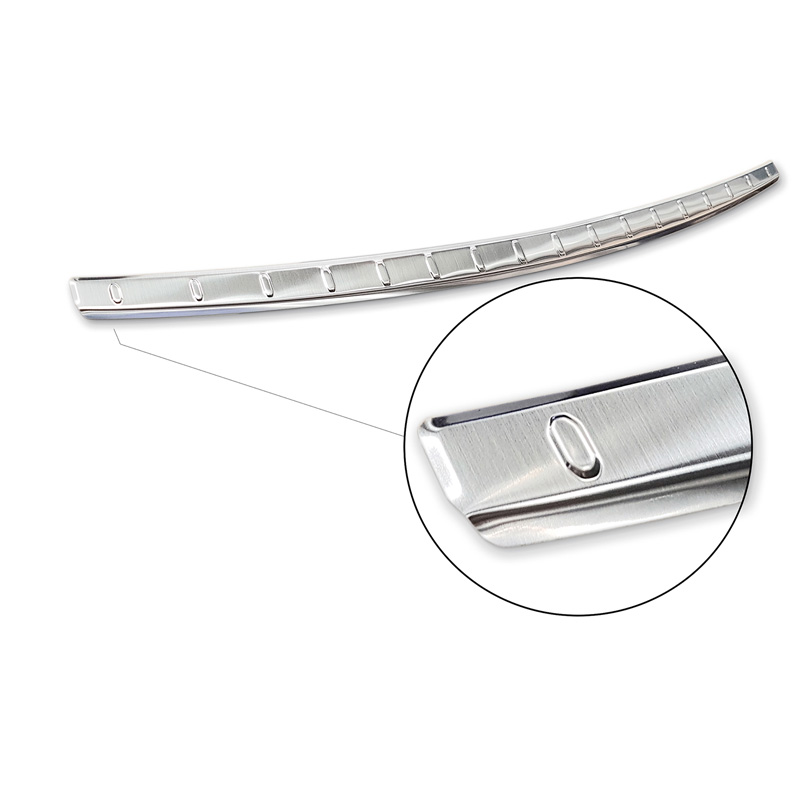 Stainless Steel Rear bumper protector  Hyundai i20 II 5-doors & Active Crossover FL 2018-2020 - 'Ribs'