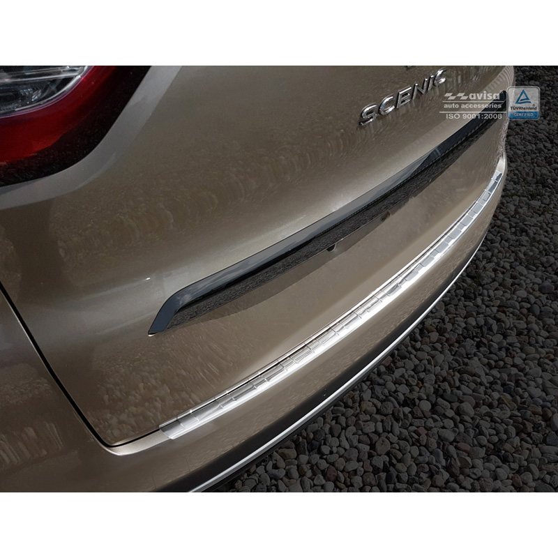 Stainless Steel Rear bumper protector  Renault Grand Scenic IV 2016- 'Ribs'