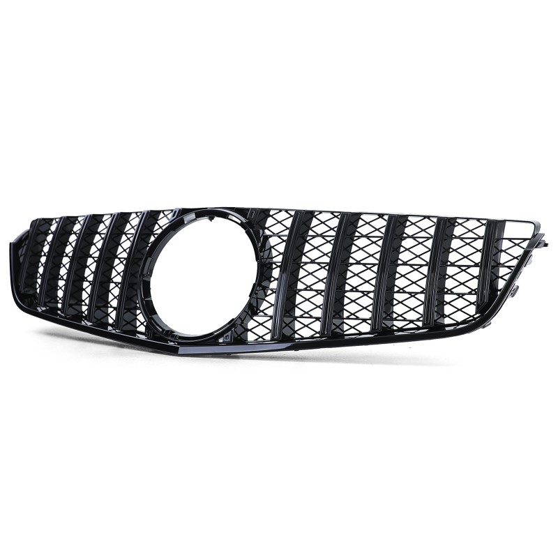 Grill passend voor Mercedes C207 W207 A207 (2009-2012) Coupe Cabrio GT Look Glans Zwart