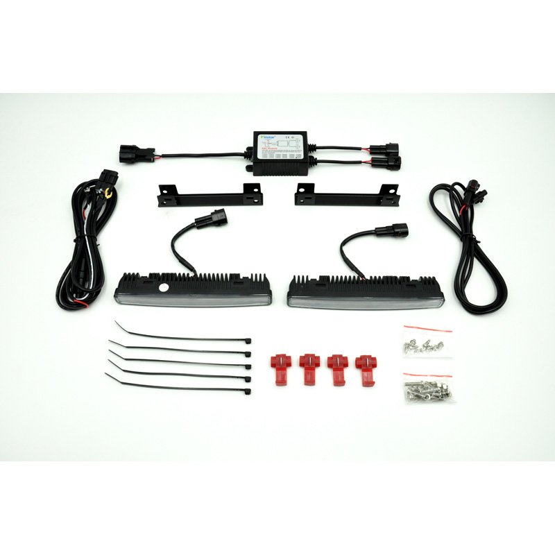 Set Universal Daytime Running Lights (DRL) + Indicators - 2in1 'DayLightGuide'- 165x18,5x36,5mm - incl. E-Mark