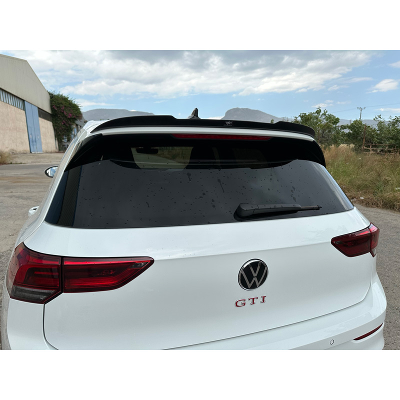 Roof spoiler (Spoiler Cap)  Volkswagen Golf VIII (CD1) GTI / R 2020- (ABS Gloss black)