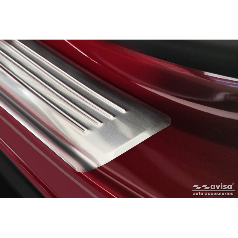 Inox door sill protectors  Hyundai Tucson (NX4E) 2020-2024 & Facelift 2024- 'Lines' - 2-pieces (rear doors)