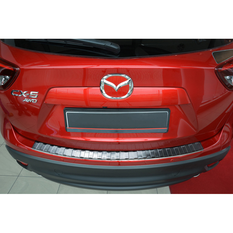 Black Stainless Steel Rear bumper protector  Mazda CX-5 2012-2017 'Ribs'