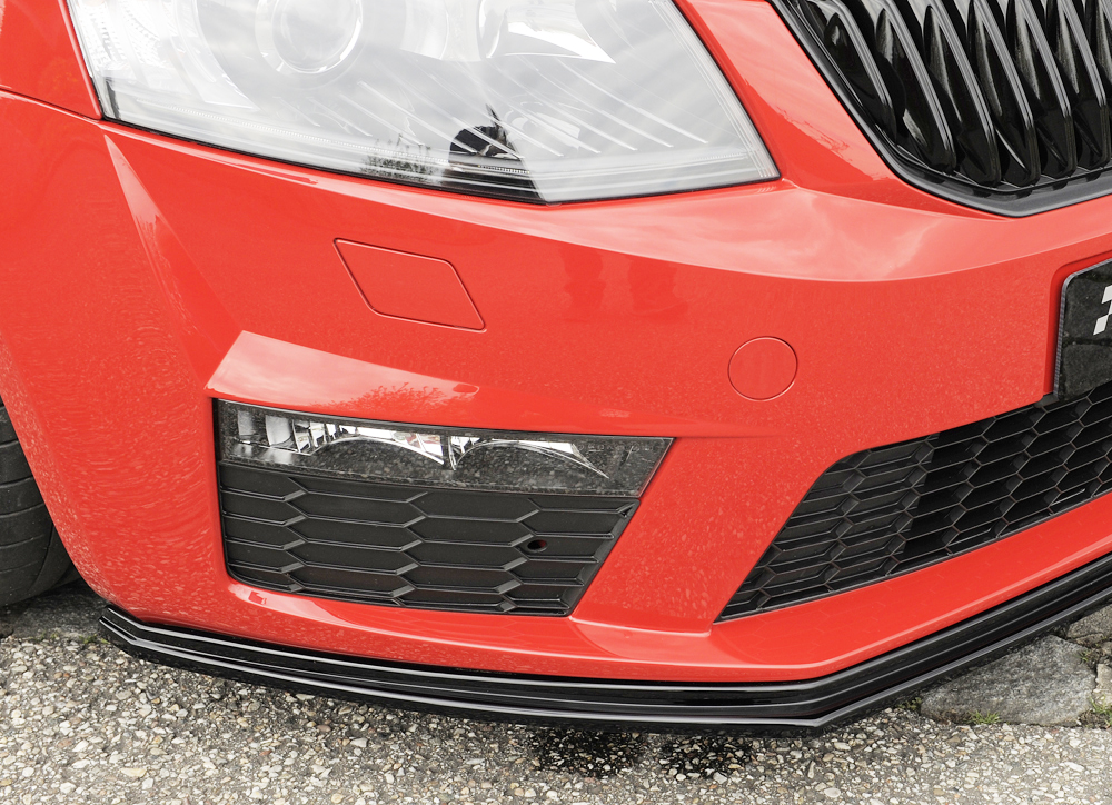 Voorspoiler passend voor Skoda Octavia RS 5E 2013-2017 Zwart Glans Rieger