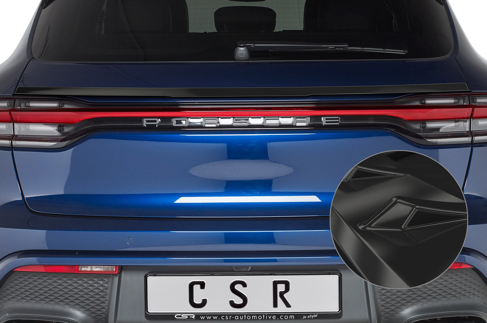 Achterspoiler Porsche Macan glans zwart