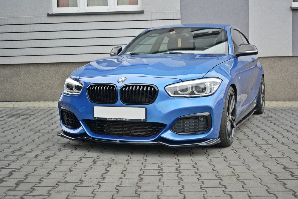 Voorspoiler passend voor BMW 1-Serie F20/F21 Facelift M-Power V2 Gloss Black