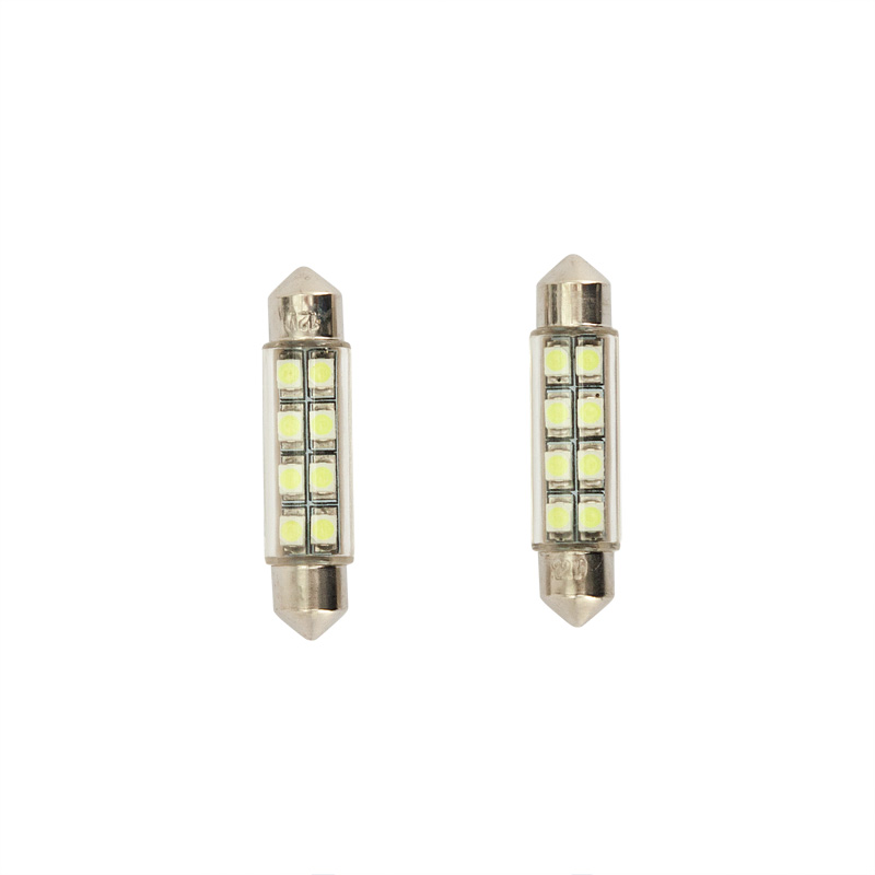 8Q LED/SMD Festoon Bulbs White 42x10mm, Set of 2 pieces
