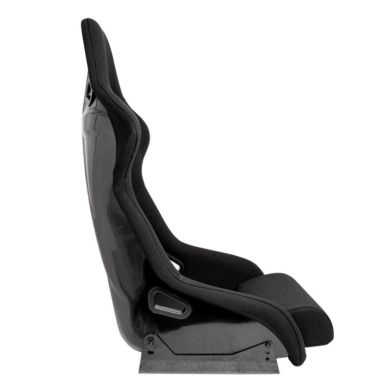Sport seat 'BS1' - Black - Non-reclinable fibreglass back-rest - incl. slides