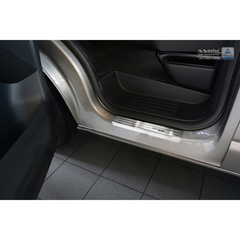 Inox door sill protectors  Volkswagen Transporter T6 2015- & FL 2019- 'Special Edition' - 2-pieces