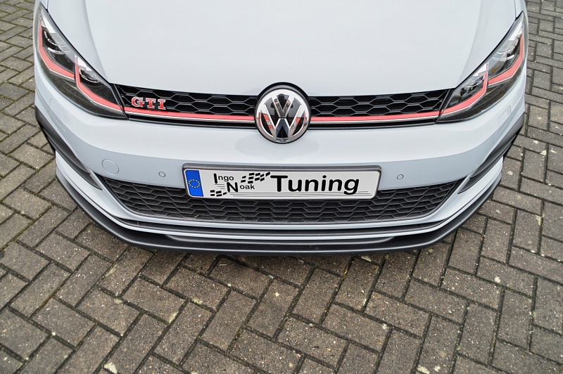 Voorspoiler passend voor Volkswagen Golf 7 GTI GTD 17-20 Glans Zwart