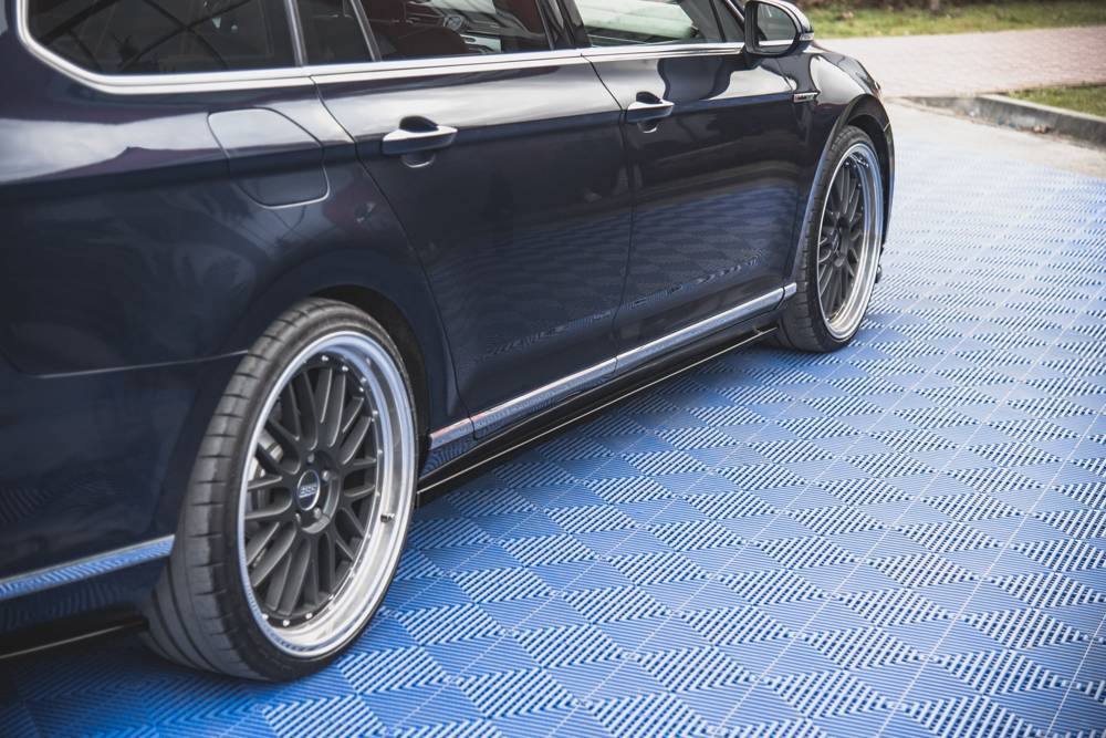 Zijskirts passend voor VW Passat B8 Glans Zwart
