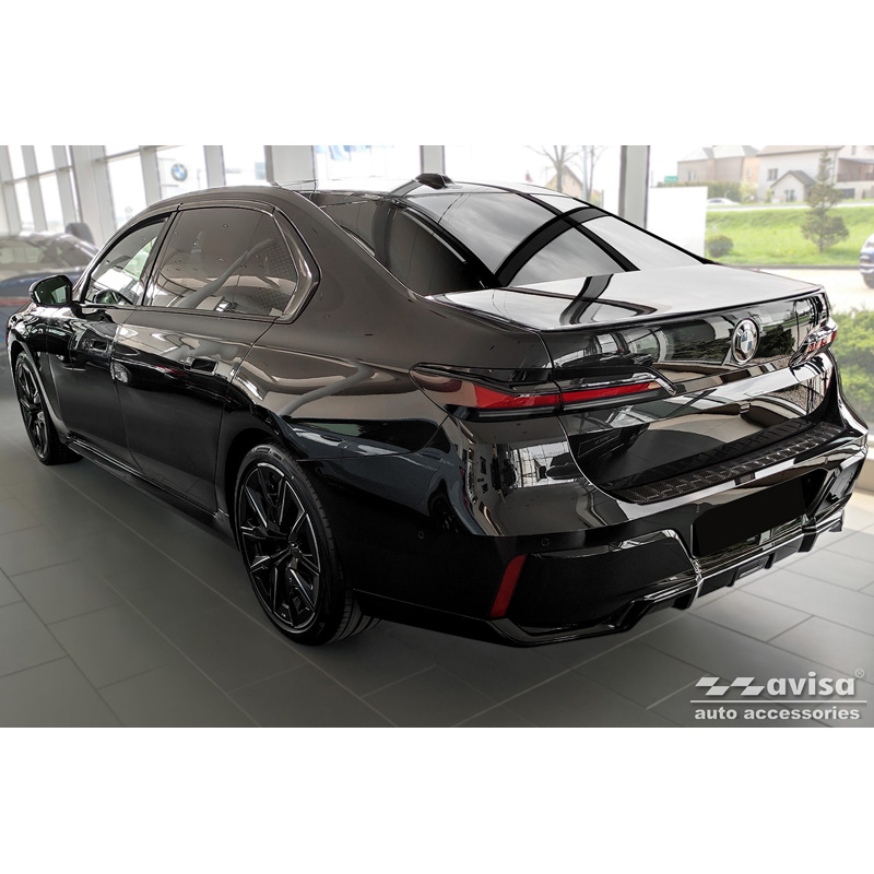 Real 3D Carbon Rear bumper protector  BMW 7-Series G70 Sedan M-Package 2023-
