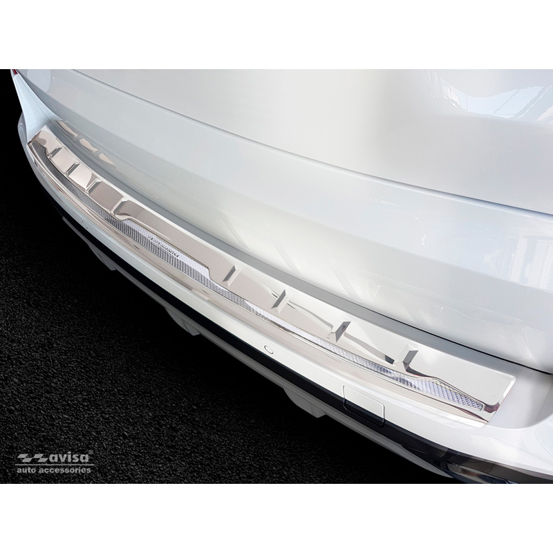 Stainless Steel Rear bumper protector 'Deluxe'  BMW X5 G05 M-Package 2018- 'Performance' excl. M-Competition Silver Mirror/Silver Carbon