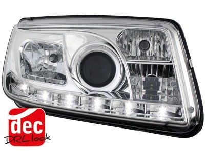 Headlights VW Bora Dayline Devil Eyes Chrome
