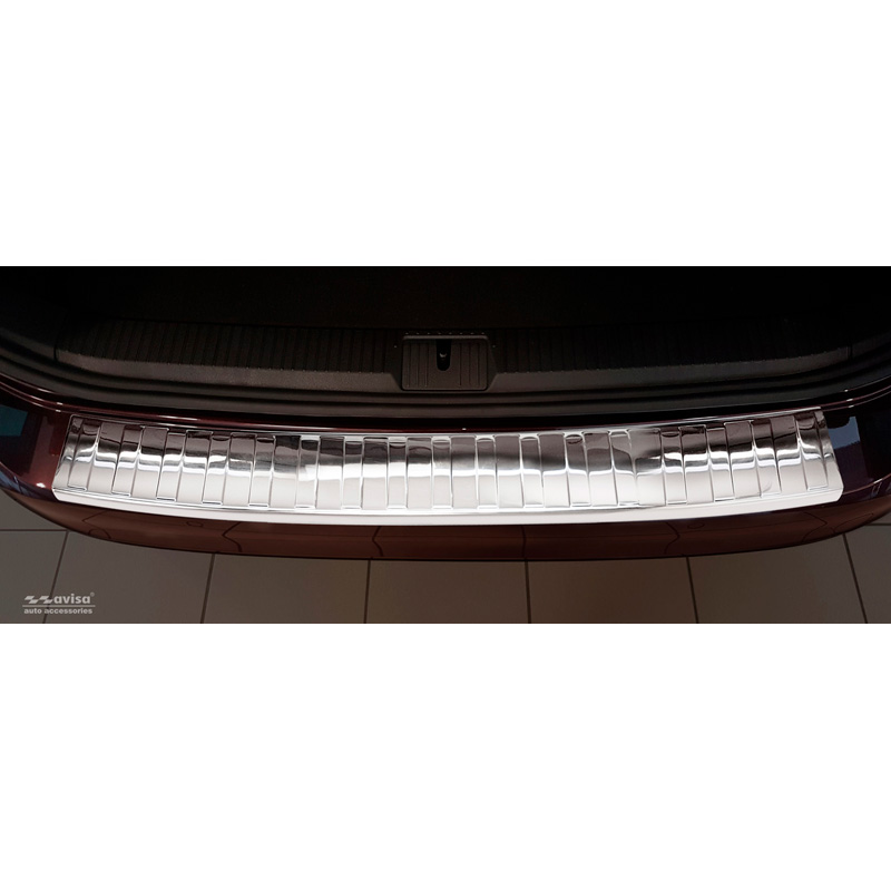 Chrome Stainless Steel Rear bumper protector  Volkswagen Passat 3G Variant 2014-2023 'Ribs'
