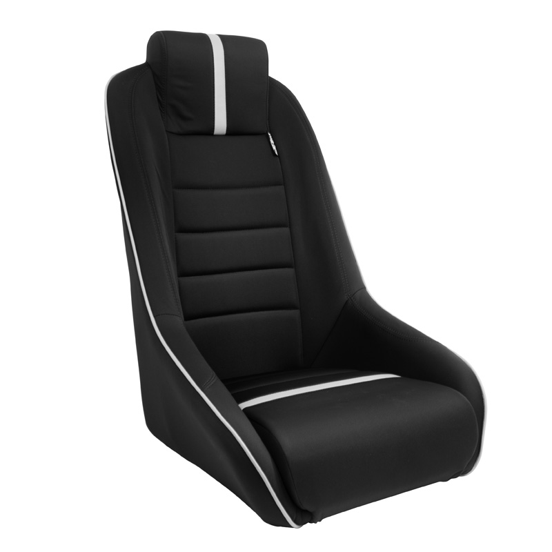 Sport seat 'Classic RS' - Black/Grey - Non-reclinable back-rest + Integrated head-rest - incl. slides