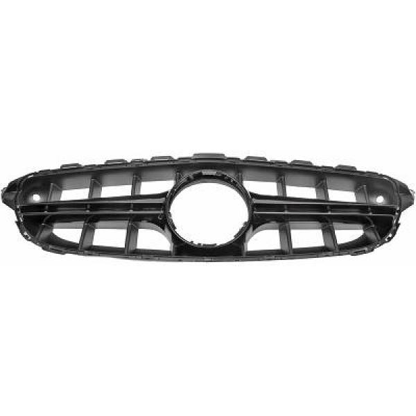 Grill passend voor Mercedes W205 13-18 Zwart AMG-look