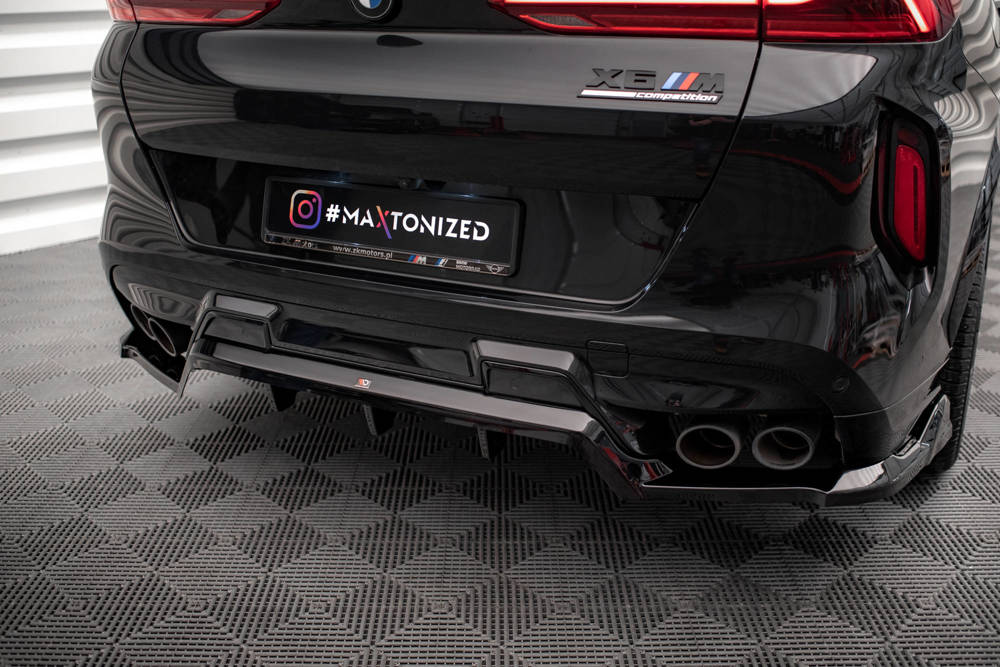 Diffuser passend voor BMW X6 M F96 Maxton Glans Zwart