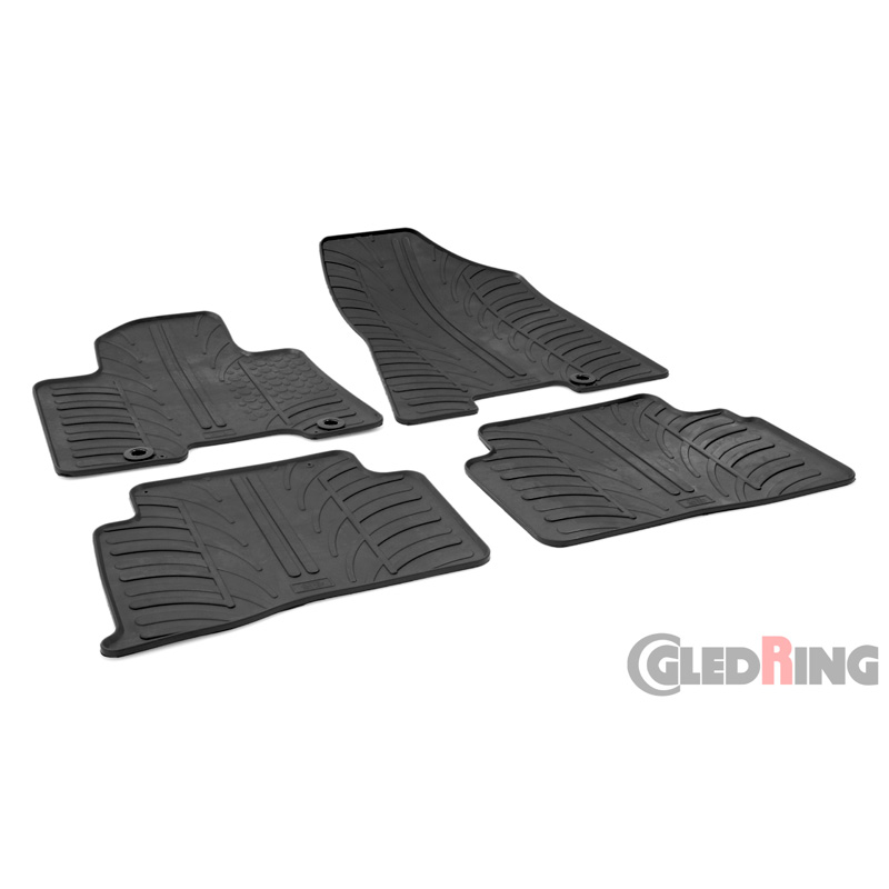Rubber car mats set  Hyundai Tucson 2015-2020 (T profile 4-pieces + mounting clips)