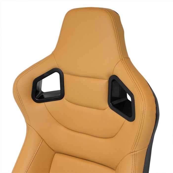 Sport seat 'RK' - Beige Synthetic leather - Dual-side reclinable back-rest - incl. slides