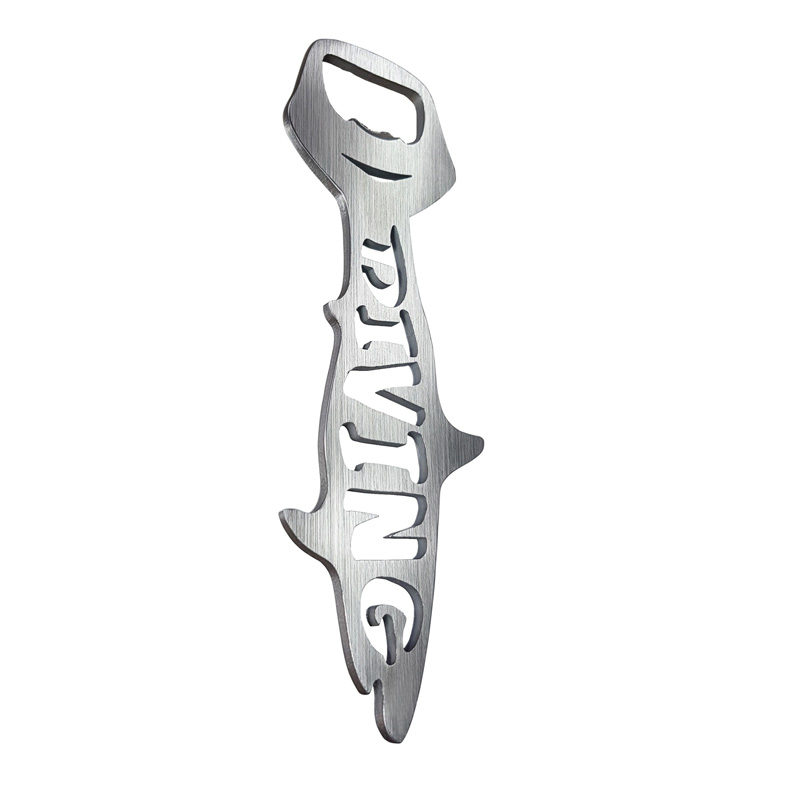Stainless steel bottle opener - 'DIVING' (silver)