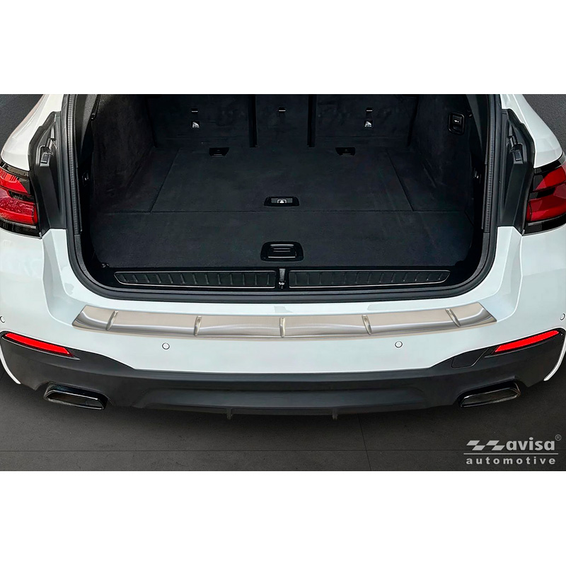 Avisa Stainless Steel Rear bumper protector  BMW 5-Series G31 M-Sport Touring Facelift 2020-2024 'Ribs'