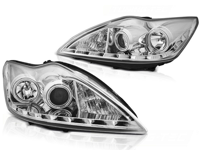 Headlights Ford Focus 08-11 CCFL Devil/Angel Eyes