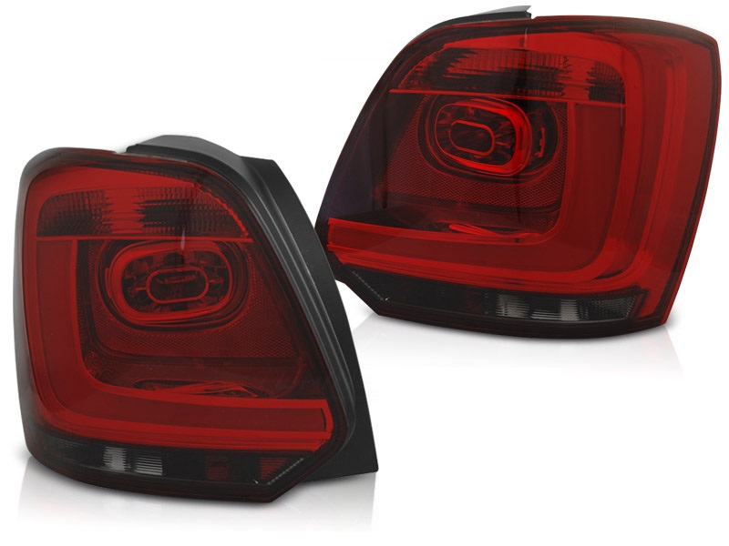 Tail Lights VW Polo 6R 09- Red/Smoke LED Tube