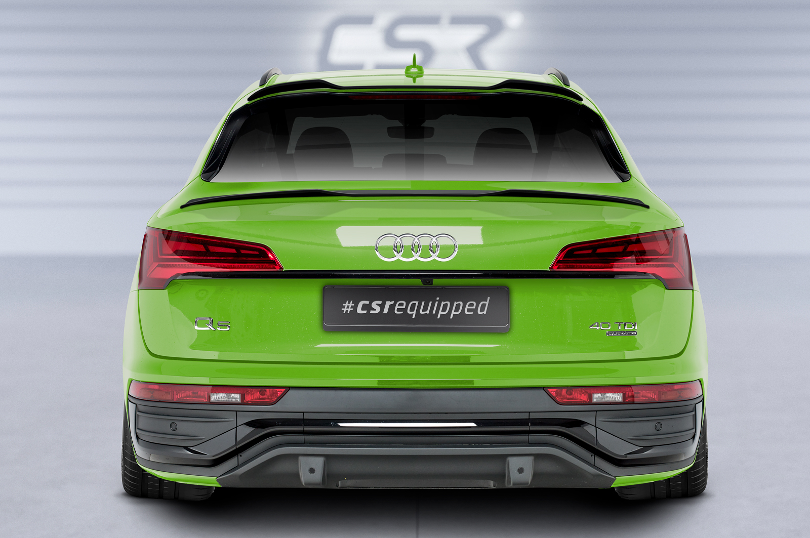 Spoiler passend voor Audi Q5 (FYT) Sportback CSR Glans Zwart