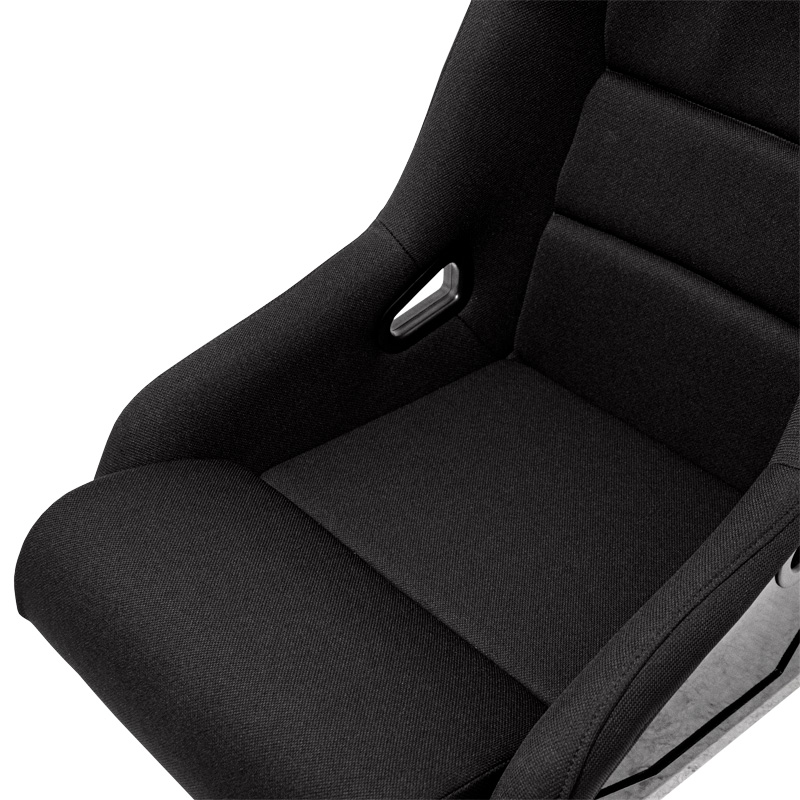 Sport seat 'BS1' - Black - Non-reclinable fibreglass back-rest - incl. slides