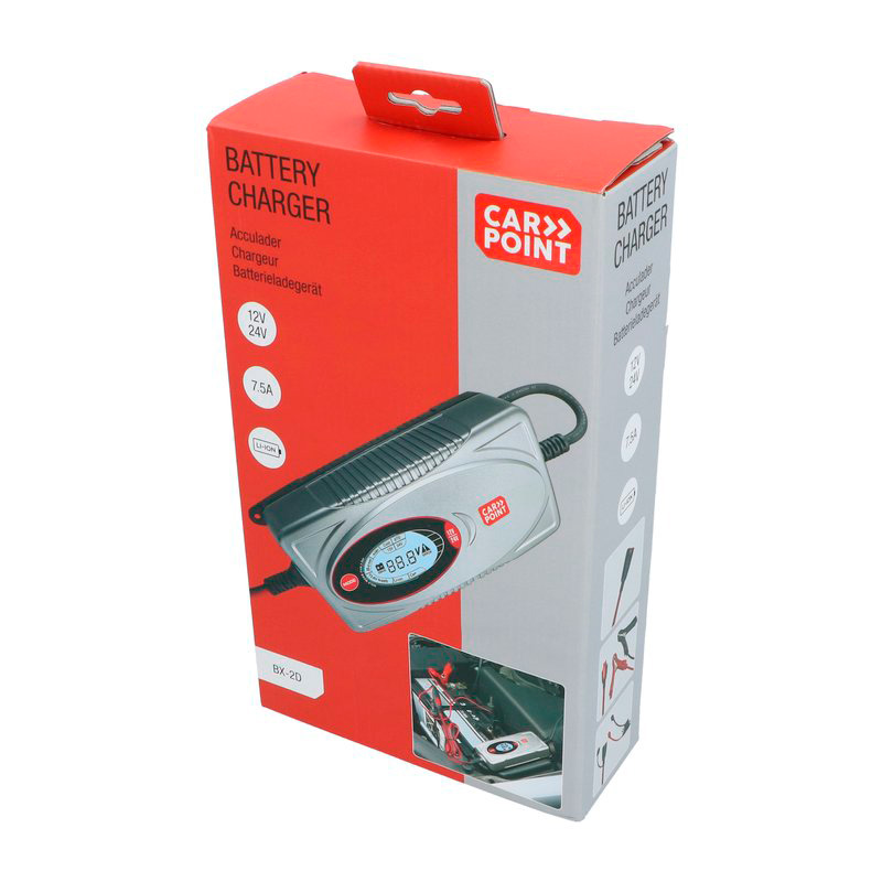 Carpoint BX-2D 12V/24V Battery Charger 7.5 Ampère Lithium