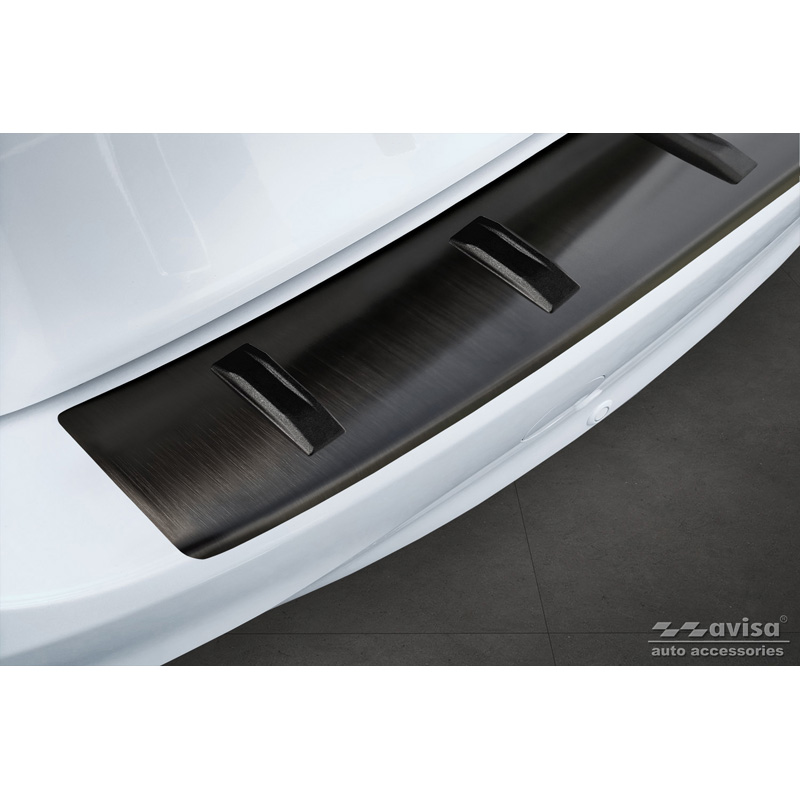 Black Stainless Steel Rear bumper protector  Mazda 6 III (GJ) Combi 2012- 'STRONG EDITION'