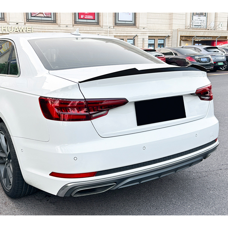 Rear spoiler  Audi A4 (B9) Sedan 2015-2024 (ABS Glossy Black)