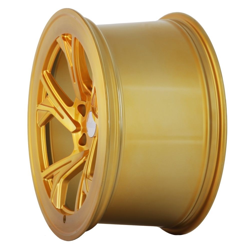RADI8 C5 9.5x18 5x100 35 Brushed Gold 66,6 Velgen
