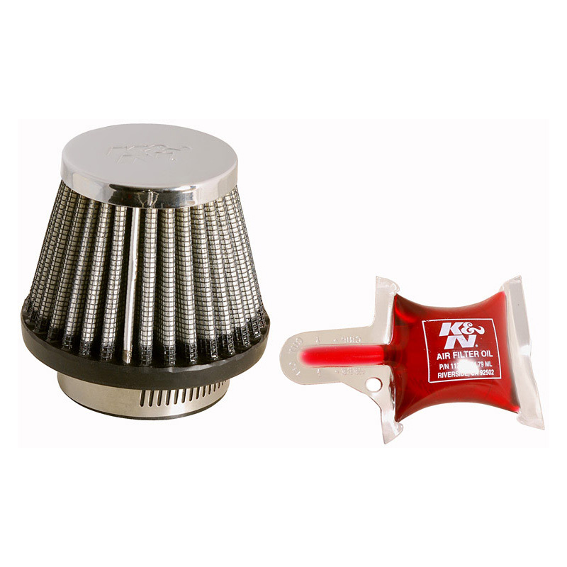 K&N Universal Conical Air Filter 43mm flange, 76mm base, 51mm top, 60mm height (RC-2490)