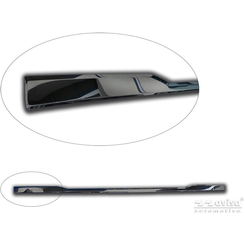 Avisa Black Chrome Stainless Steel Tailgate Trim  Volkswagen ID.Buzz 2022- (with rear hatch)