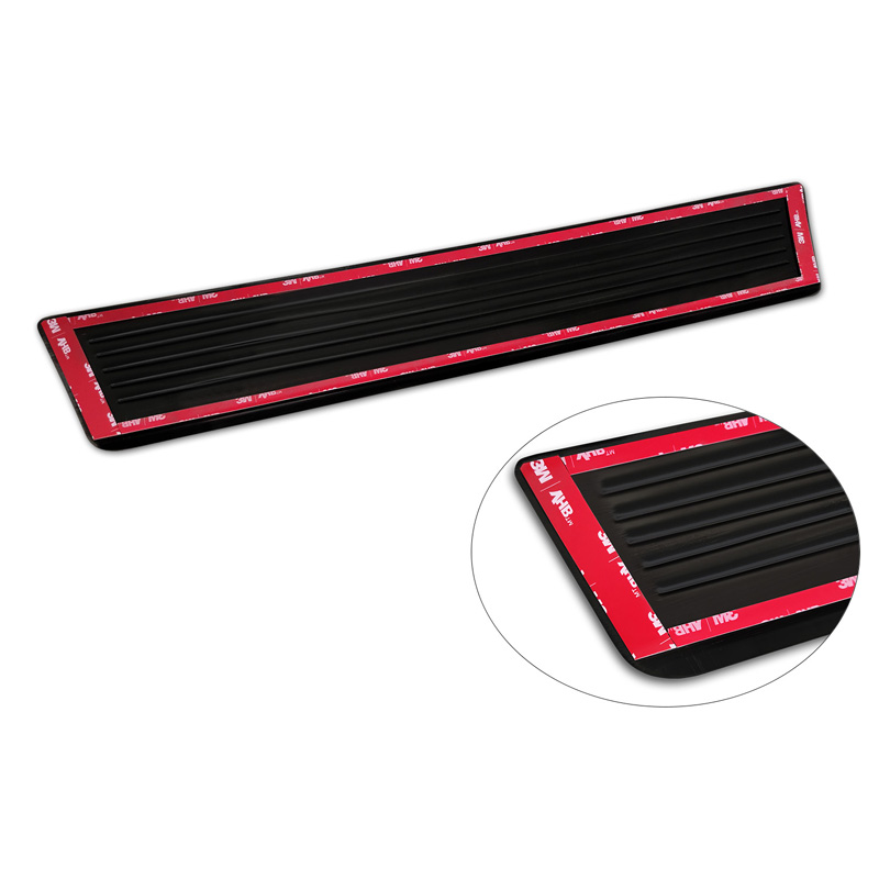 Black Stainless Steel Door sill protectors  Renault Captur II 2020- & Mitsubishi ASX II 2023- 'Lines' - 4-pieces