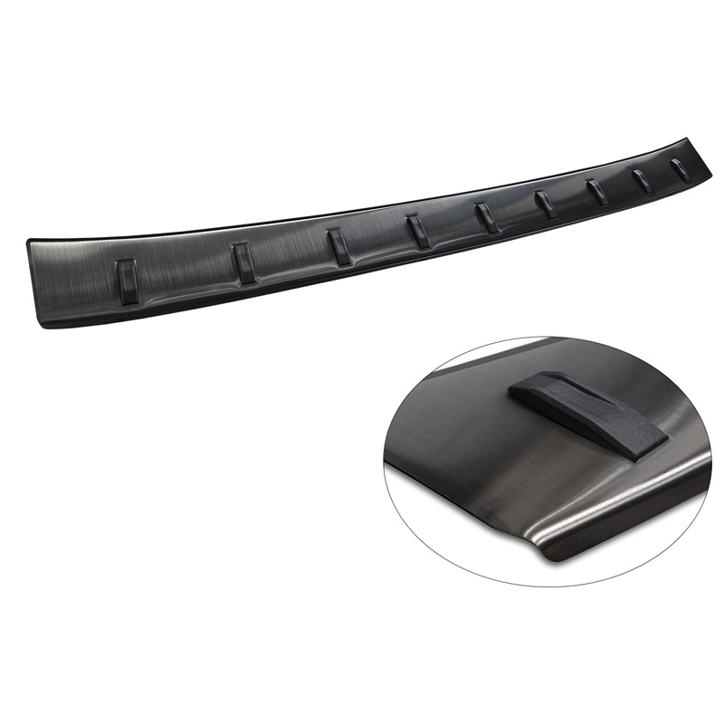 Black Stainless Steel Rear bumper protector  Volkswagen ID.Buzz + Cargo 2022- 'STRONG EDITION'