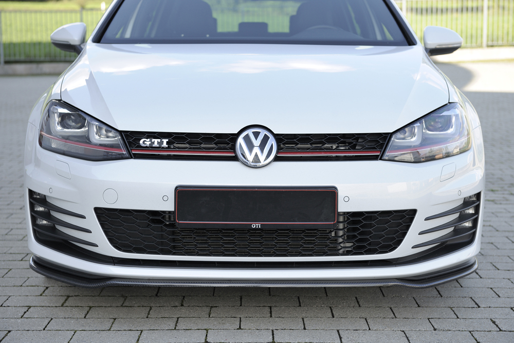 Voorspoiler passend voor VW Golf VII GTI>GTD Echt Carbon