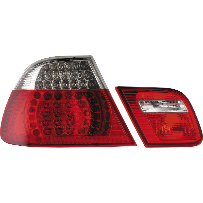 Set LED Tail Lights  BMW 3-Series E46 Convertible 1999-2005 - Red/Clear