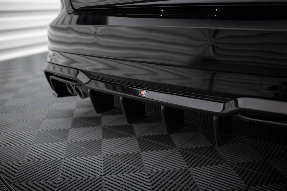 Diffuser passend voor Audi A3 S-Line Sportback 8V FL Maxton Glans Zwart